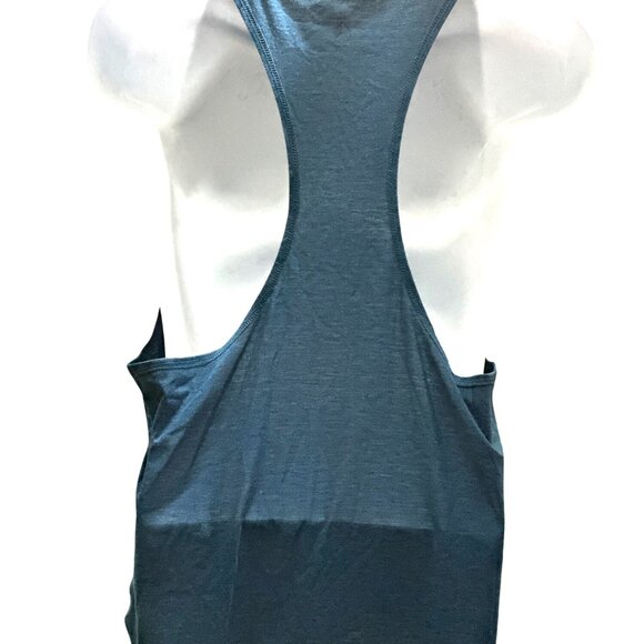 Icyzone Tank Top Teal Blue Racerback Side Cutouts Workout Mens Size Large - Picture 3 of 7